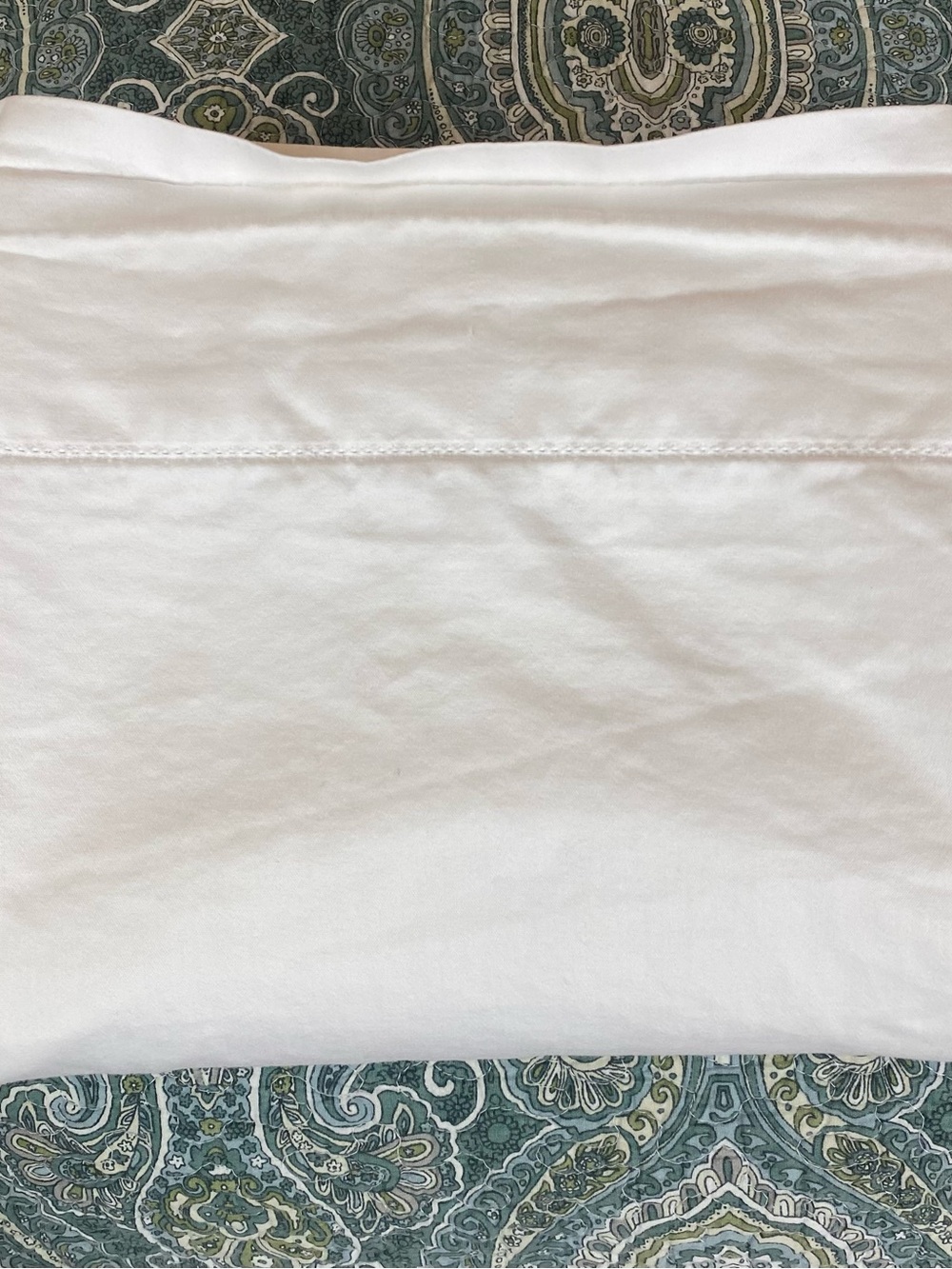 Charter Club Damask 550tc White flat sheet with Hemstitch Detail